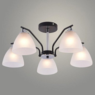 Люстра XA1697B/5 BK+CR черный/хром 5х60W E27 d570 h230, HN25
