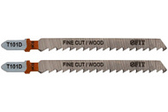 40950 Полотна по дереву FIT, HCS, шлифованные под свободным углом зубья, 100/74/4 мм (T101D), 2 шт.