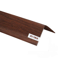 Угол ПВХ 15мм*15мм*2700мм орех темный текстурированный