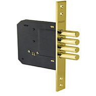 Замок врезной крестообразный X200-4MF/PB (200-4MF/PB) латунь 5key