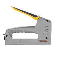 40213 Степлер мебельный Denzel, пластиковый корпус, тип 53, 6-14 мм, тип 300, 15 мм, тип 500, 15 мм