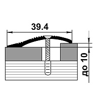 Профиль разноуровневый ПР 02.1800.105, дуб арктик