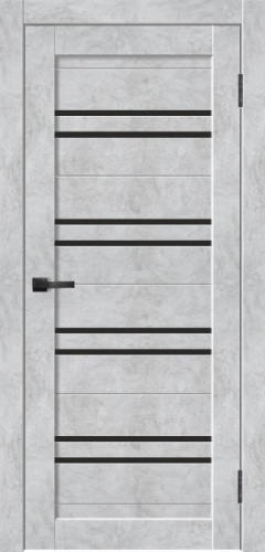 PV 42 Дверное полотно остекленное Бетон снежный 800*2000мм (черное стекло) ПВХ