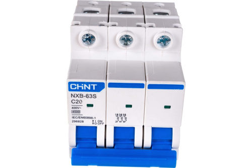 Выключатель автоматический модульный CHINT 3п C 20А 4.5кА NXB-63S (R) 296828
