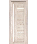 Дверное полотно ЭКО Simpal 17 600*2000мм Капучино белое стекло