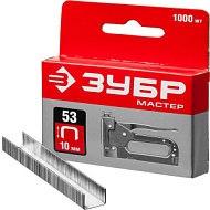 31625-10 Скобы ЗУБР для степлера тонкие тип 53, 10 мм,1000 шт