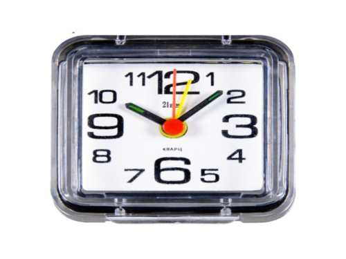 Будильник "21 Век"кварц, корпус прозрачный "Классика"