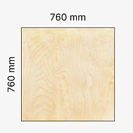 Фанера 760*760*15мм 4/4