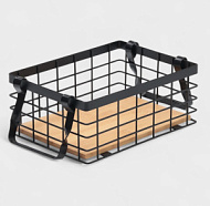 6961924 Корзина универсальная SAVANNA «Эстетика», 25×18.3×10 см, чёрная