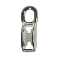 Блок для троса 25мм оцинкованный, нейлоный шкив 1шт/пакет