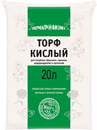 Торф кислый (для голубики, рододендронов, гортензии, брусники, черники) 20л.