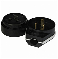 474904 Разъем РШ-ВШ 32А 250В 2P+PE откр. уст. черн. UNIVersal 1234