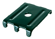 Крепление (скоба под саморез\винт) цинк окрашен RAL 6005 зеленый усиленная 40х40х2