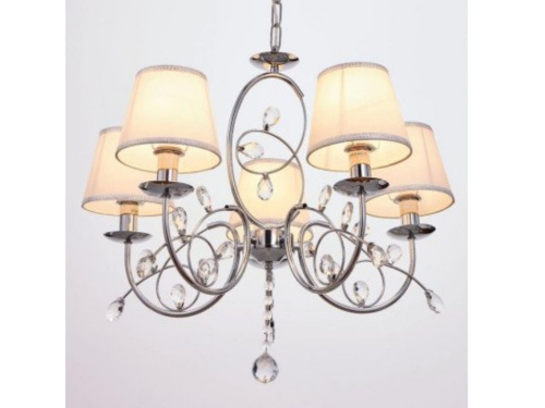 Люстра "Венеция" 5x40Вт E14 хром 45х45х52-100 см.