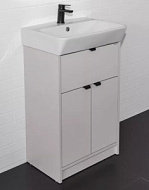 Тумба-умывальник COMFORTY "Руза-50" серый шелк с раковиной 9055RA-50