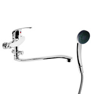 5118180 Смеситель для ванны ZEIN Z0151, картридж керамика 35 мм, с душевым набором, хром