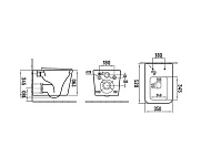 Унитаз подвесной Comforty 106, белый, безободковый ,сиденье дюропласт softclose тонкое, быстросъёмн