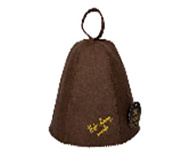 Шапка для бани и сауны с вышивкой "Пар всему голова", коричневая "Банные Штучки", войлок 100%/20