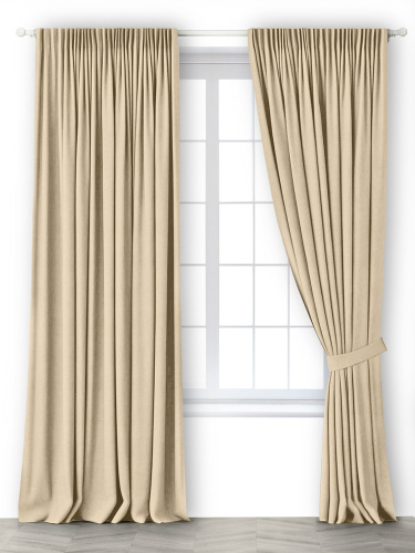 Портьера Велюр бежевый ГП, 150*280