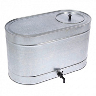 Бак оцинкованный овальный, с краном 75 л