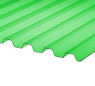 Профилированный поликарбонат зеленый прозрачный, 0,8мм, 1,05*2 м трапеция