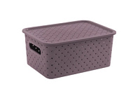 521110 Корзинка "Береста" 3л 235х173х105мм с крышкой (сирень)