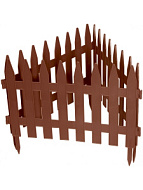 Ограждение садовое пласт Модерн 300 см х 35 см темно-коричневый