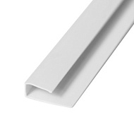 Профиль ПВХ для панелей МДФ окантовочный белый, длина 2,5м