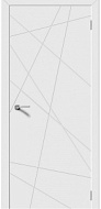 S1 Дверное полотно глухое Паутинка Белый кристал 800*2000 мм ПВХ