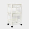 1076599 Этажерка напольная Prima, 3-х секционная, на колёсиках