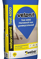 Универсальный наливной пол Weber Vetonit fast 4000 20 kg/54/