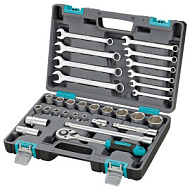 14102 Набор инструментов, 1/2",  CrV, пластиковый кейс 31 предм.// STELS