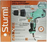 Дрель-шуруповерт сетевой STURM ID-2140 (400 Вт, реверс, БЗП 10мм, 800об/мин, 15Нм)