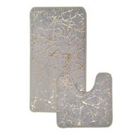 AG002 Коврики для ванной AQUADOMER GOLD 2 пр 50*40 см 50*80 см Grey