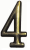 Номер дверной Trodos №4 самоклеящийся