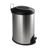 Ведро для мусора Санакс Премиум 12л, хром/черный 612