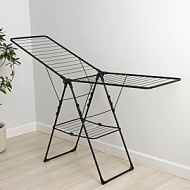 9305752 Сушилка для белья напольная двухуровневая, рабочая длина 21 м, чёрная