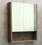 Зеркало-шкаф Comforty Марио 60, дуб темный, 600*700*140 мм