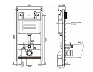 Система инсталляции для подвесного унитаза Comforty CF5K009DP с пневматическим механизмом