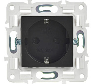 Розетка SKANDY 16А с заземл. защ. штроки SK-R04Bl черн. IEK