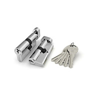 Цилиндровый механизм с вертушкой FUARO D-PRO 502/60 mm (25+10+25) CP хром 5 кл.