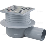 Сливной трап APV26 105*105/50 заниженный ,боковая подводка решетка из нерж ст, гидрозатвор