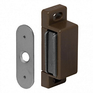 Защелка магнитная 2кг одинарная с ответной планкой, коричневая