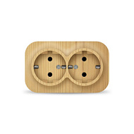 532329 Розетка 2-м ОП 16А IP20 с заземл. сосна IONICH 1439