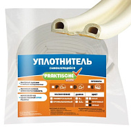 Уплотнитель самоклеющийся `PRAKTISCHE HOME`  9х5,5мм Р-12 м (белый)