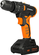 Дрель-шуруповерт аккумуляторная Вихрь ДА-18Л-2К/Б (2,0 А/ч) (бесщеточный двигатель) 72/14/22