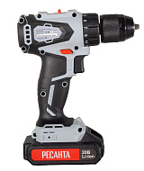 Дрель-шуруповерт аккумуляторная Ресанта ДА-20-2ЛК-Б (2,0А/ч, бесщеточный двигатель)  75/14/10