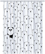 FX-2501 Штора в ванную комнату Fixsen Panda, без колец, 1,8*2 м