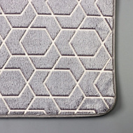 6850637  Коврик для ванной светящийся в темноте Доляна «Светящиеся фигуры», 50×80 см, цвет серый