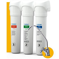 Система фильтрации Гейзер-Смарт трехступенчатая с краном, для жесткой воды